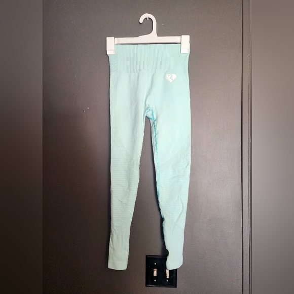 Womens best aqua blue power seamless leggings Athletic | athleisure compression - Picture 7 of 11